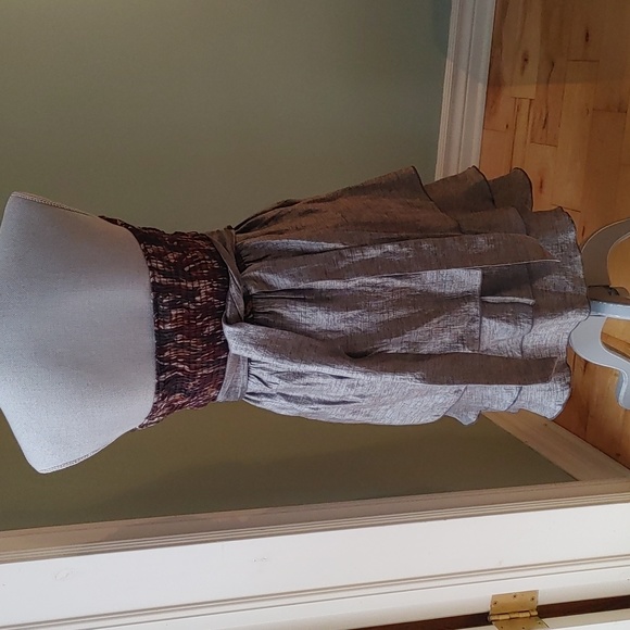 Strapless Tiered Ruffled Sun Dress Size Large - Picture 2 of 12